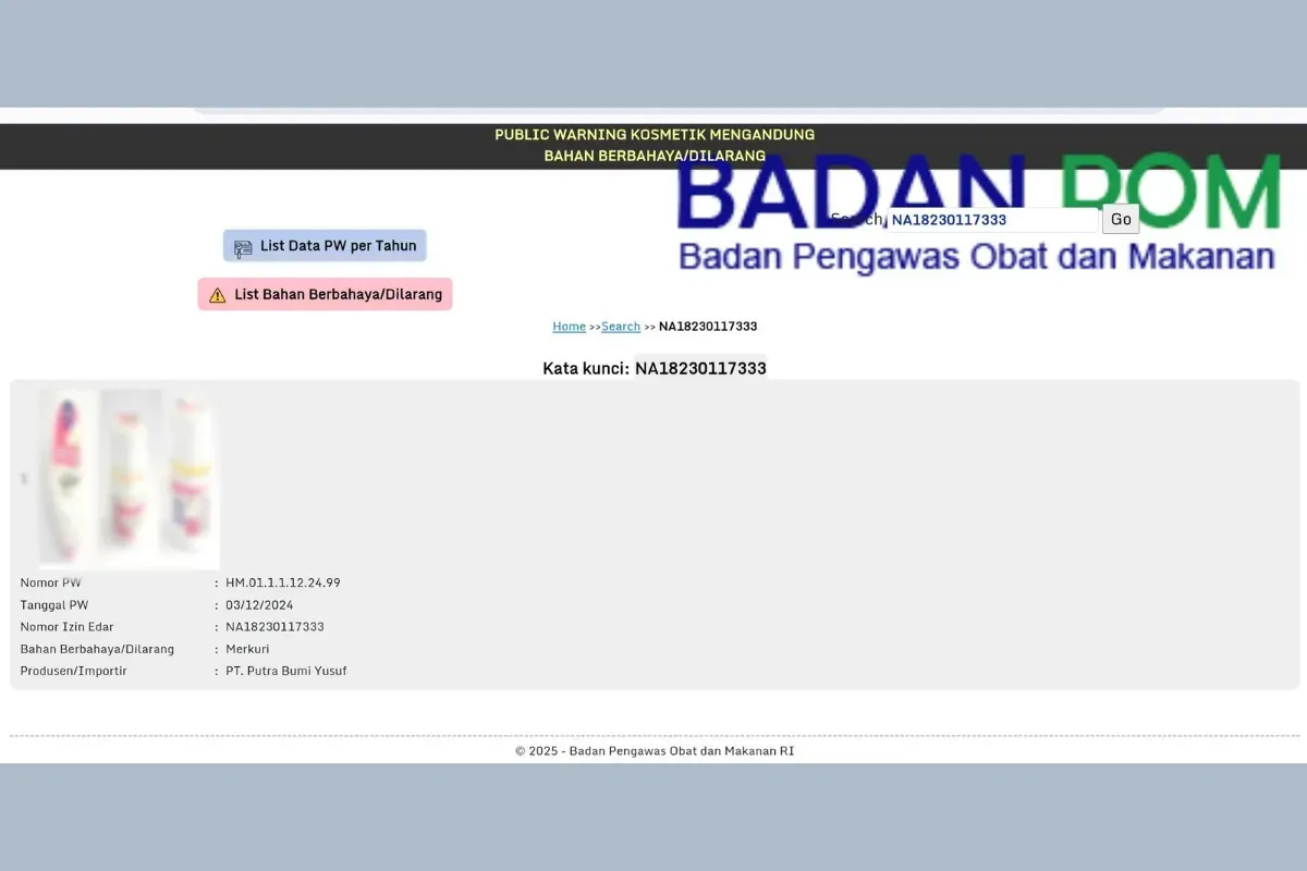 Cara cek izin edar kosmetik sebelum membeli pakai Hp. (Sumber: Dok. BPOM)