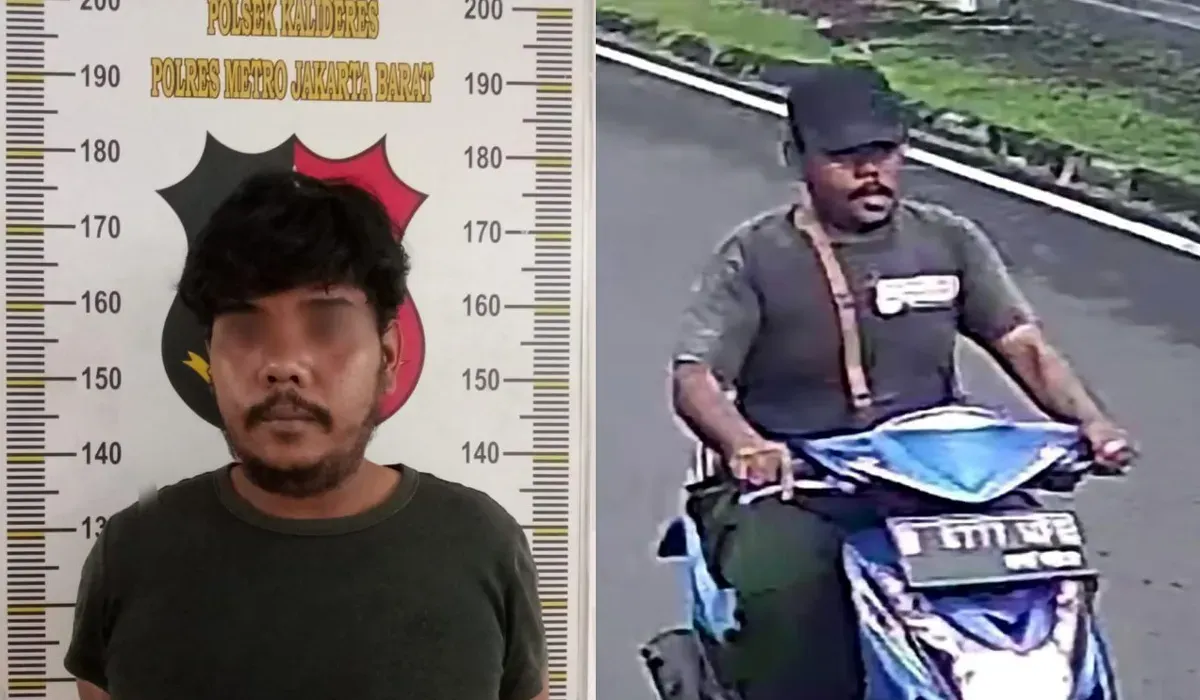 Polisi menangkap seorang pria berinisial IM, 24 tahun, yang diduga melakukan perampasan atau jambret terhadap seorang perempuan bernama Rinda. (Sumber: Dok Polsek Kalideres)