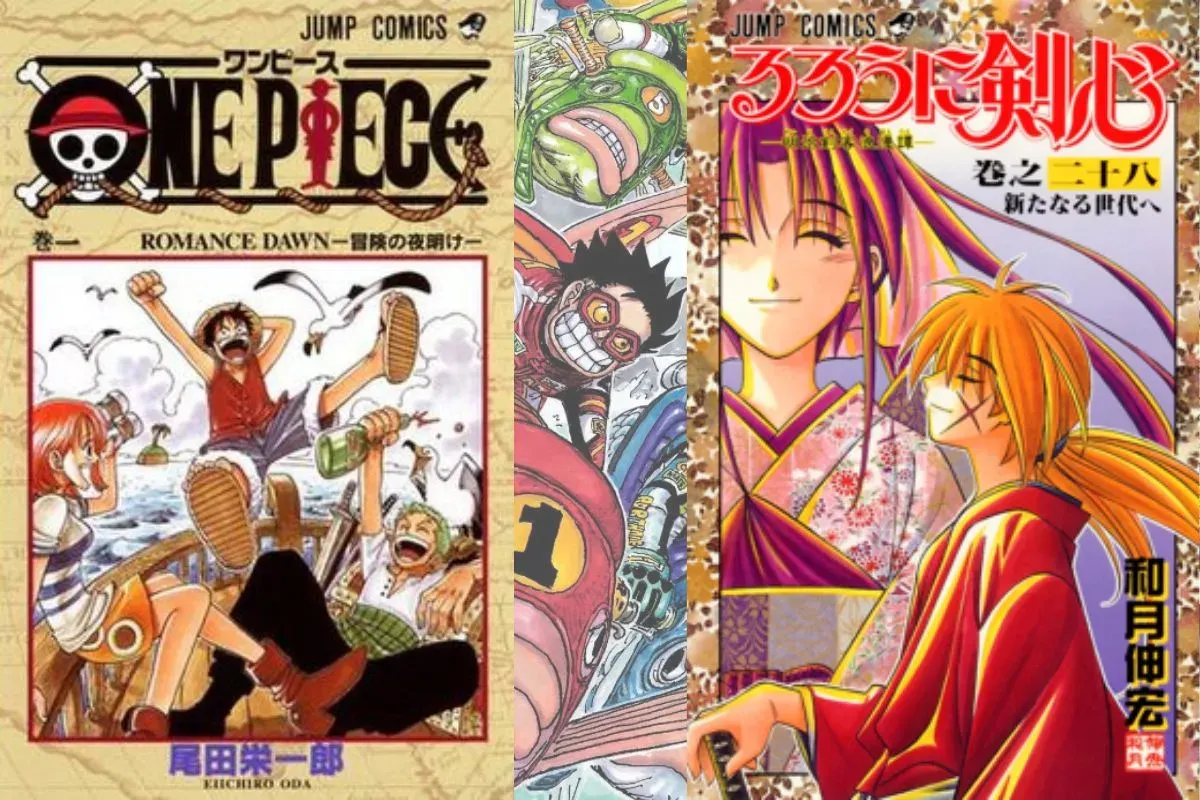 Manga One Piece dan Rurouni Kenshin. (Sumber: Ist.)