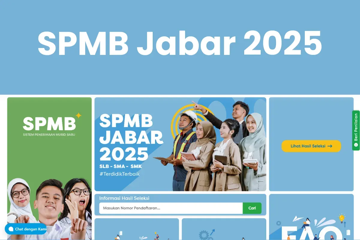SPMB Jabar 2025 Login: Cek Pengumuman Hasil Seleksi Tahap 2 di Sini (Sumber: https://spmb.jabarprov.go.id)