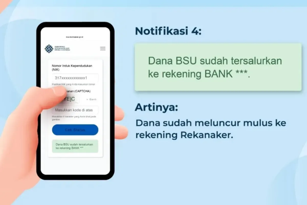 Saldo BSU 2025 batch 4 sudah cair ke rekening para penerima bantuan. (Sumber: Instagram/@kemnaker)