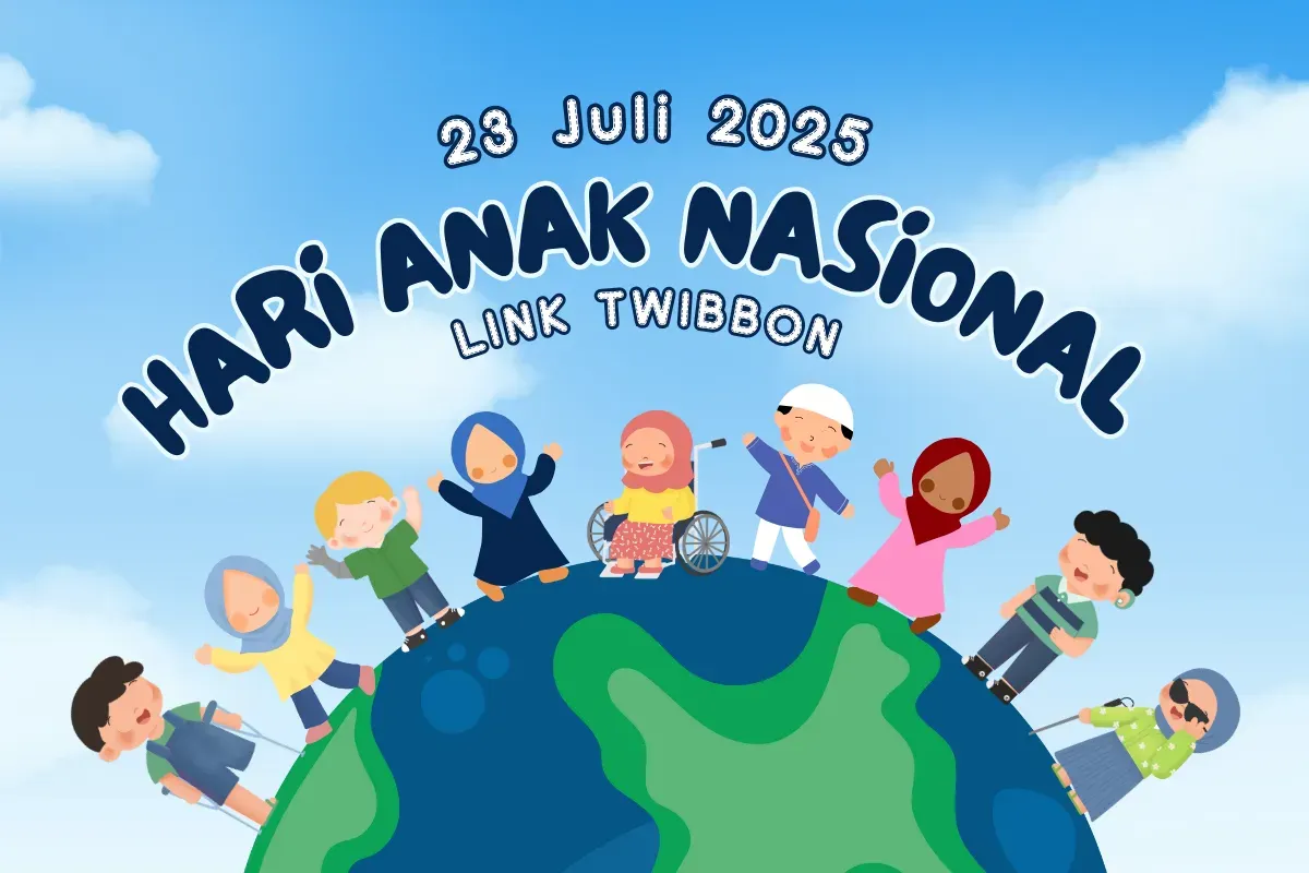 Twibbon Hari Anak Nasional 2025 Lengkap dengan Cara Pakainya, Diperingati Tiap 23 Juli (Sumber: Canva/heymoka/Edited Muhammad Ibrahim)