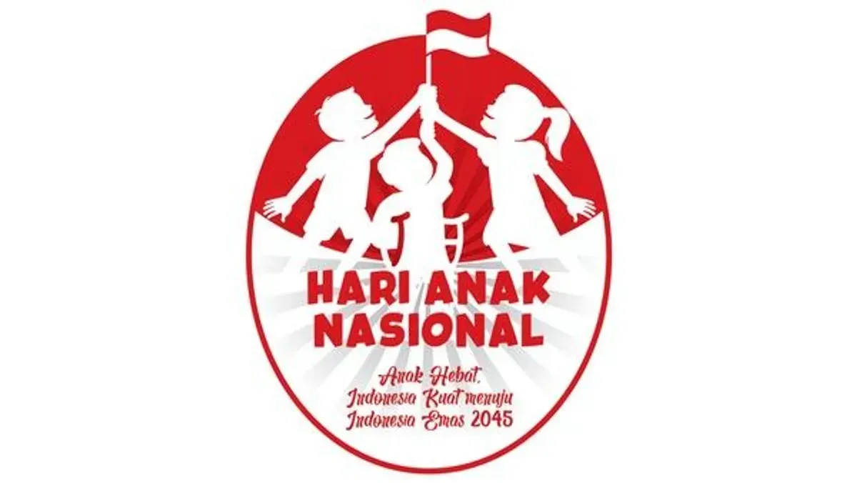 Tema dan makna logo Hari Anak Nasional 2025 (Sumber: Dokumentasi KemenPPPA)