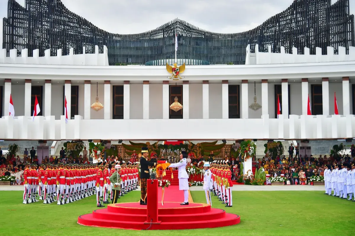 Potret upacara hari kemerdekaan Indonesia 17 Agustus. (Sumber: Setneg.go.id)