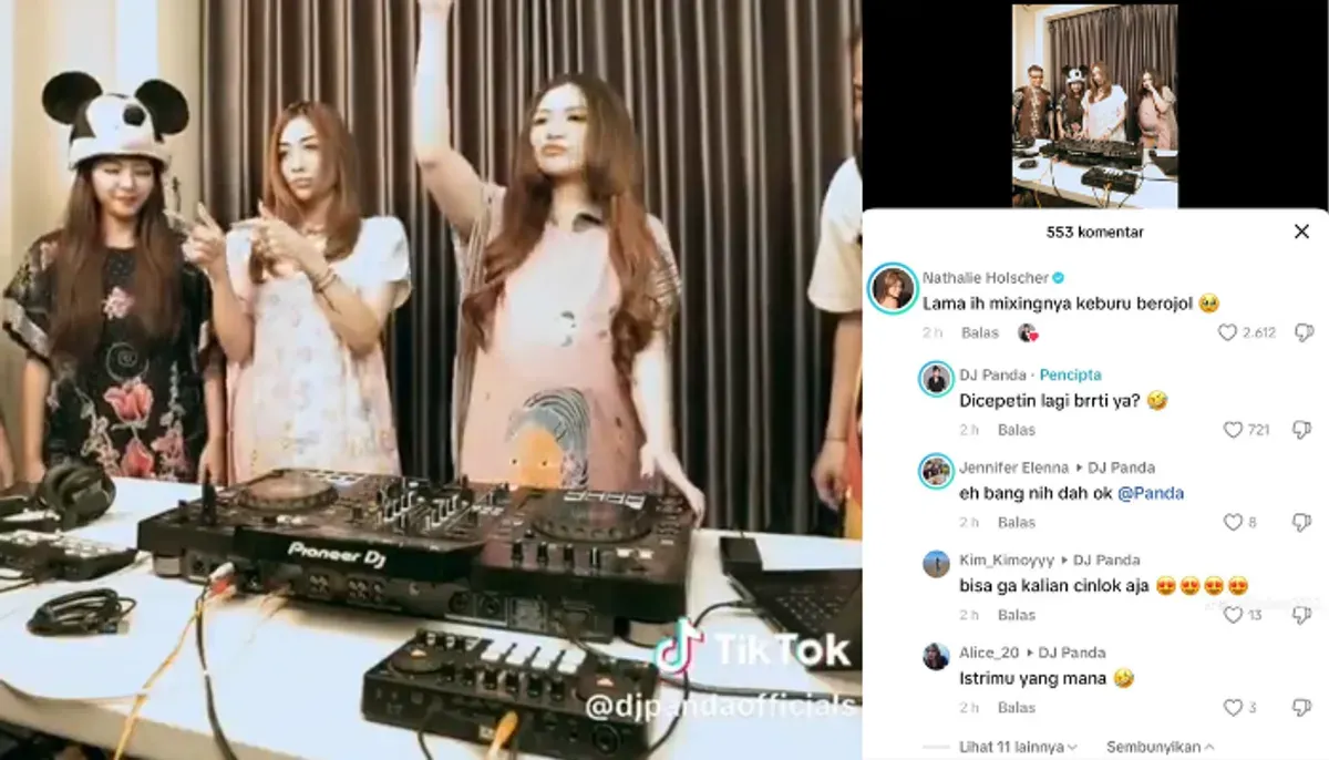 Konten parodi Nathalie Holscher dan DJ Panda tentang kehamilan menuai kontroversi dan berujung pemboikotan. (Sumber: X/@999o7i)