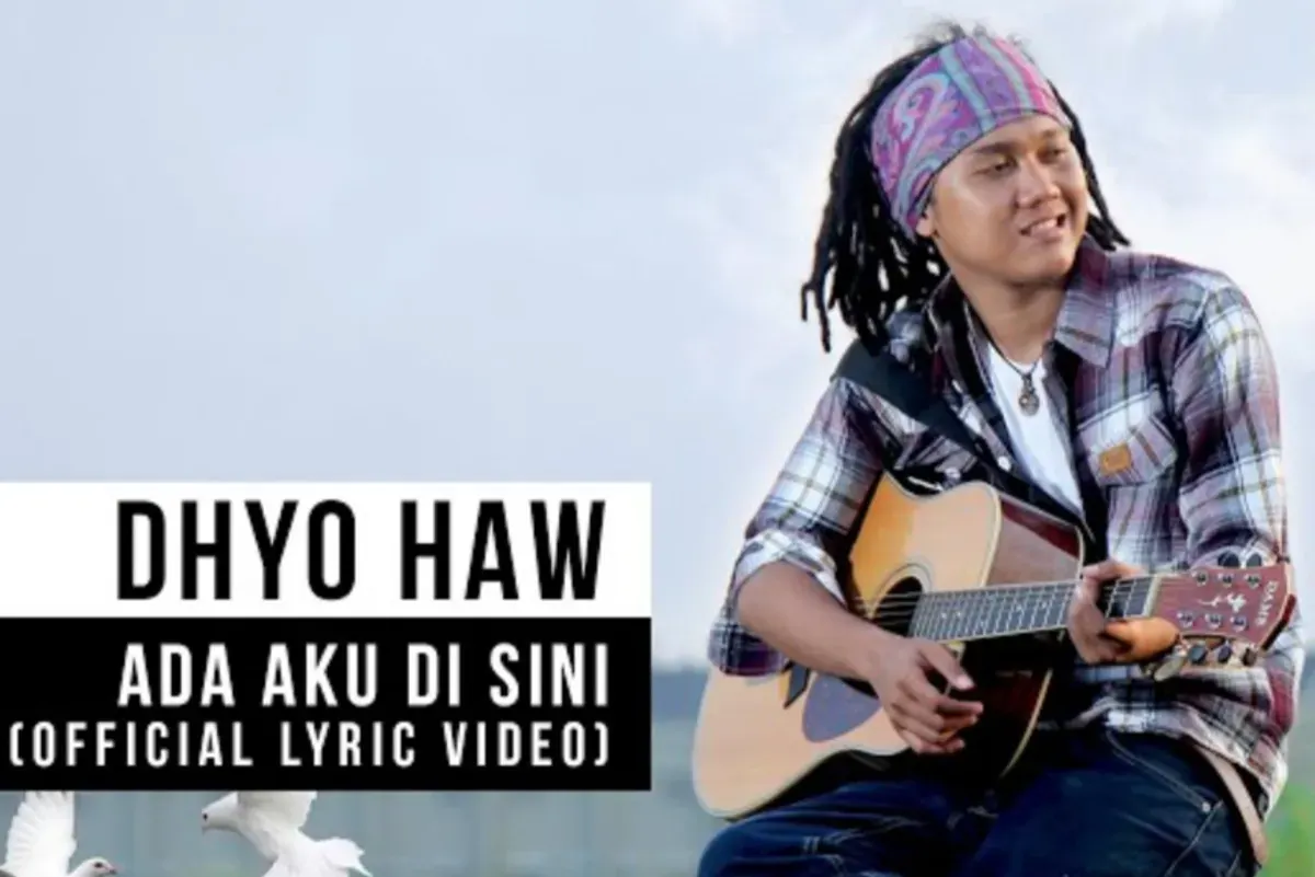 Lirik lagu Ada Aku di Sini dari Dhyo Haw. (Sumber: YouTube/Dhyo Haw Official)