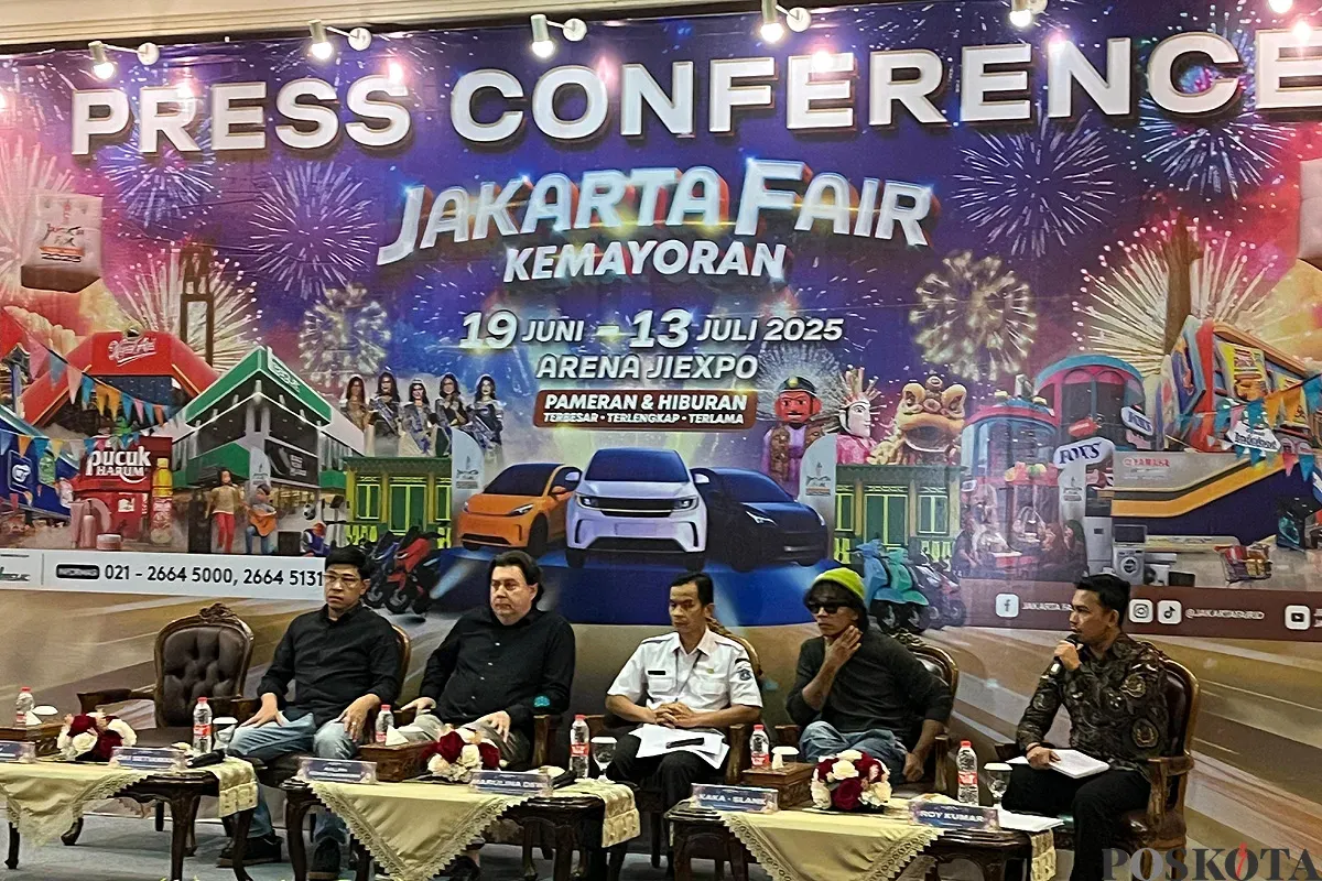 Konferensi pers gelaran Jakarta Fair di Kemayoran, Jakarta Pusat, Rabu, 4 Juni 2025. (Sumber: POSKOTA | Foto: Pandi Ramedhan)
