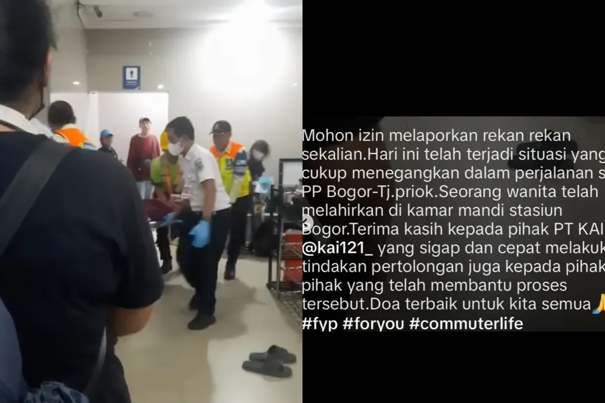 Seorang perempuan baru-baru ini melahirkan secara mendadak di Stasiun Bogor, sebuah insiden yang dengan cepat menjadi viral di media sosial. (Sumber: Instagram/nyinyir_update_official)
