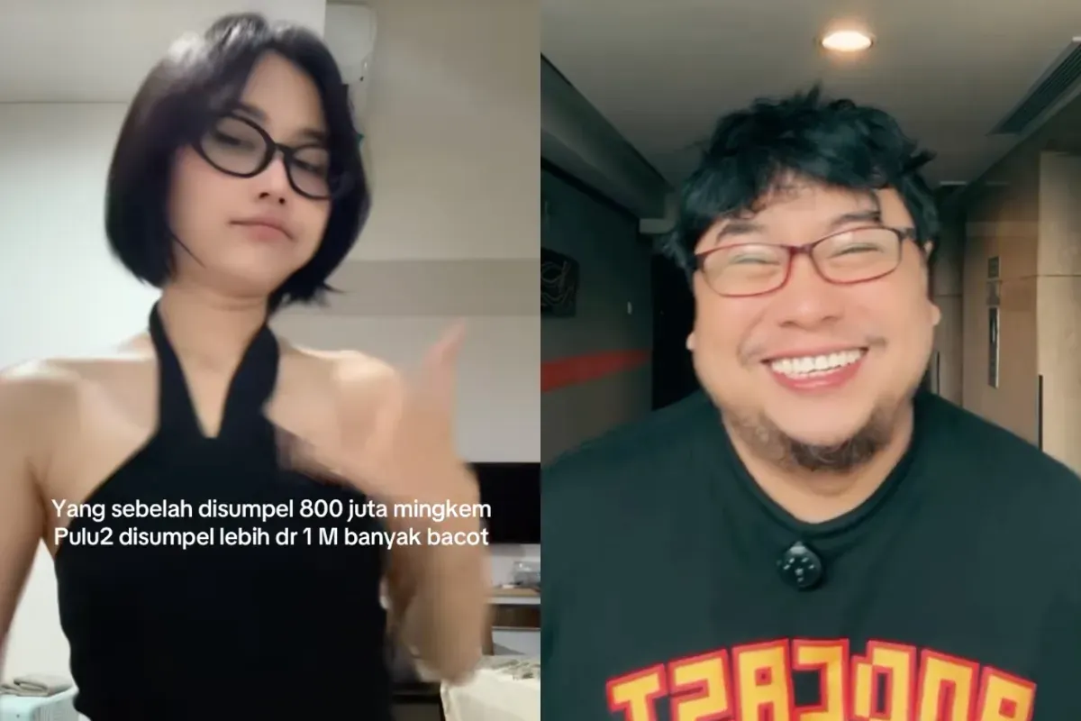 Setelah resmi bercerai pada Februari 2025, komika Heri Horeh dan Riyuka Bunga terlibat dalam kisruh harta gono gini. (Sumber: TikTok)