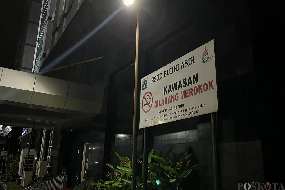 Kawasan dilarang merokok di Rumah Sakit Umum Daerah (RSUD) Bunda Asih, Cawang, Jakarta Timur. (Sumber: Poskota/M. Tegar Jihad)