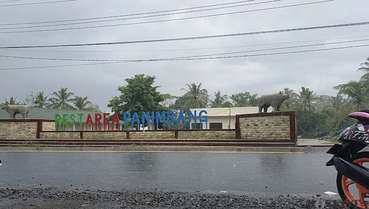Lokasi rest area panimbang di Kecamatan Panimbang, Kabupaten Pandeglang, yang jadi temuan BPK. (Sumber: Poskota/Samsul Fatoni)