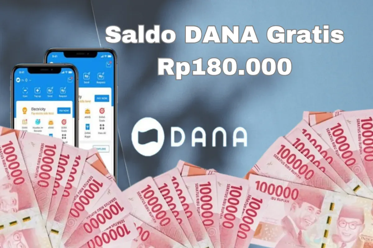 Dompet elektronik Anda telah terisi saldo DANA Gratis Rp180.000, cek cara klaimnya di sini. (Sumber: Poskota/Syania Nurul Lita Baikuni)