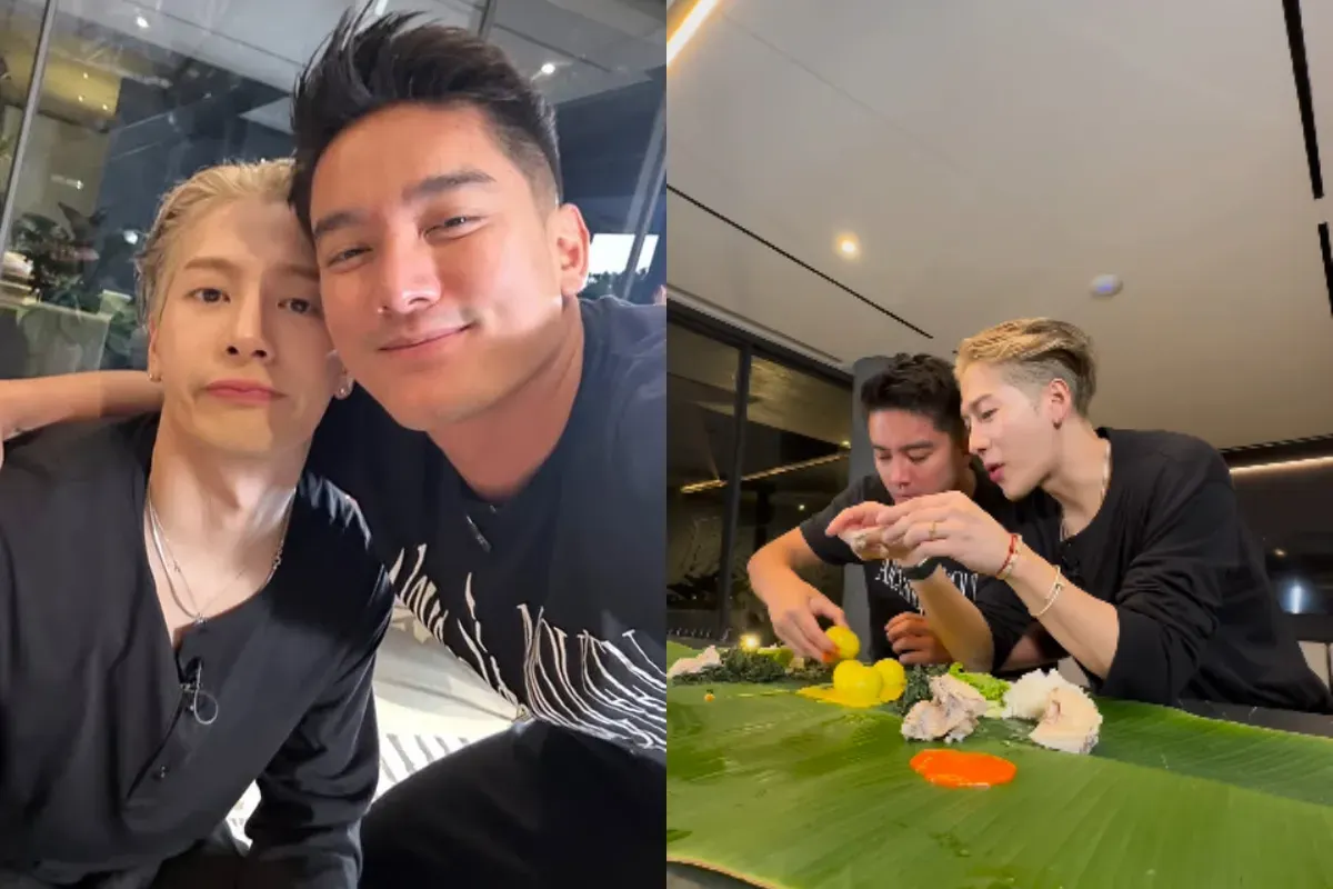 Jackson Wang saat menghabiskan waktu bersama Boy William dalam kunjungannya ke Indonesia. (Sumber: Instagram/@boywilliam17)
