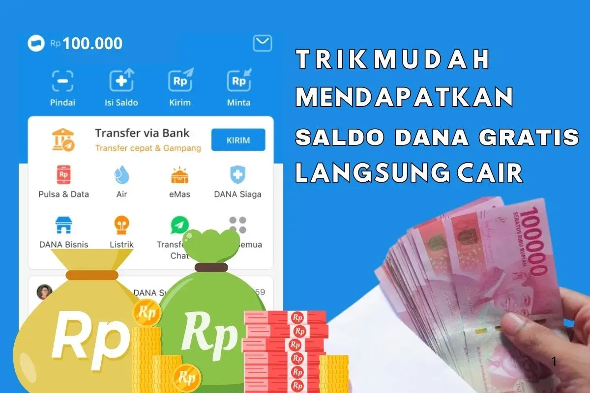 Trik mendapatkan saldo DANA gratis (Sumber: Poskota/Rivera Jesica Souisa)
