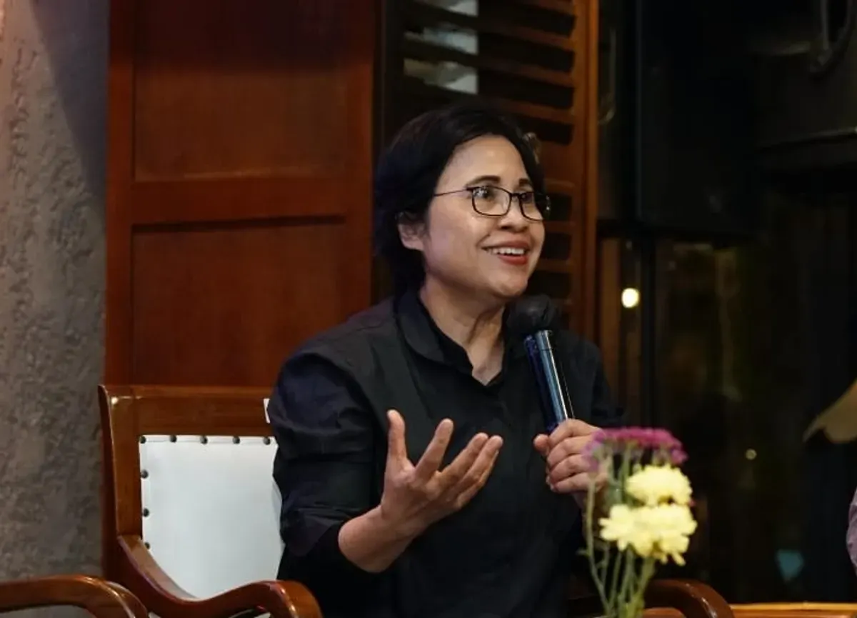 Direktur Enterprise and Business Service Telkom, FM Venusiana saat acara silaturahmi bersama beberapa pemimpin redaksi media di Jakarta, Jumat, 7 Maret 2025. (Sumber: Dok. Telkom)