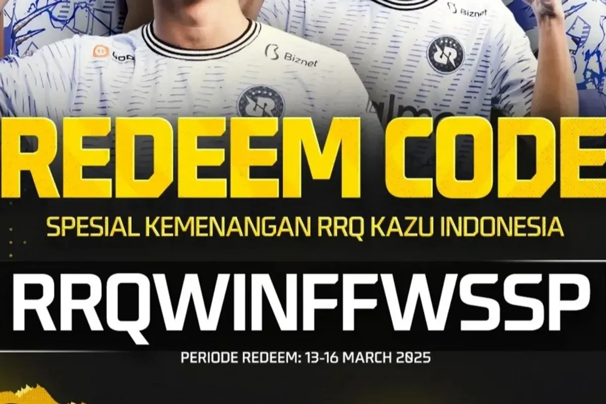 Poster kode redeem FF gratis hari ini yang dibagikan Garena. (Sumber: Instagram/freefirebgid)