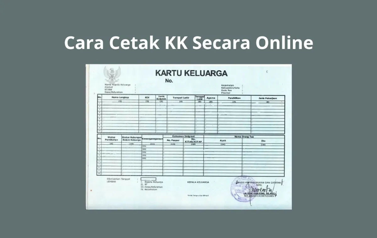 Cara cetak Kartu Keluarga secara online tanpa harus datang ke kantor Dukcapil. (Sumber: Poskota/Mutia Dheza Cantika)