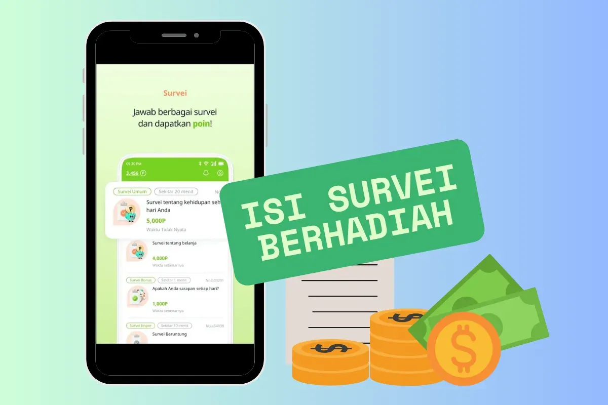 Ilustrasi dapat uang gratis dengan mengisi sejumlah survei. (Sumber: Poskota/Huriyyatul Wardah)