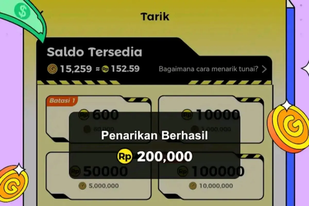 Ilustrasi mendapatkan saldo DANA gratis senilai ratusan ribu dari Wild Cash. (Sumber: Play Store)