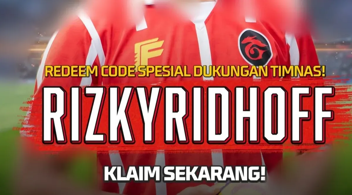 Klaim kode redeem FF terbaru edisi khusus dukung Timnas Indonesia. (Garena Indonesia)