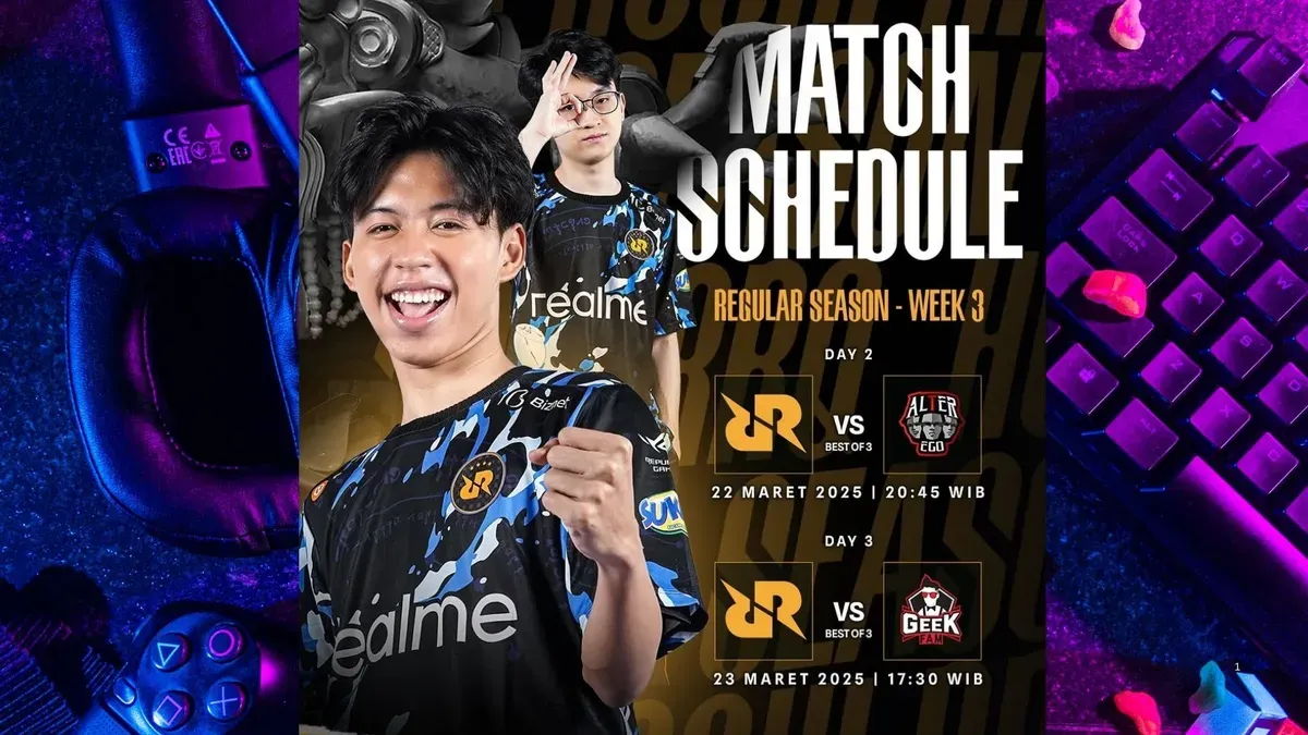 Jadwal MPL Indonesia Season 15, RRQ Hoshi siapkan pertahanan pemuncak klasemen sementara. (RRQ)