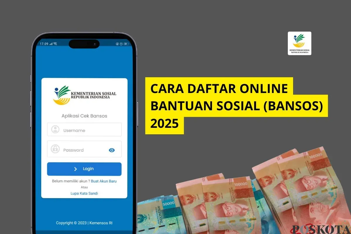 Berikut ini cara daftar bansos 2025 secara online melalui aplikasi Cek Bansos. (Sumber: Poskota/Iko Sara Hosa)