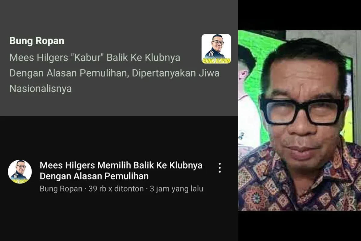 Bung Ropan disoroti fans Timnas Indonesia karena blunder pertanyakan nasionalisme Mees Hilgers.