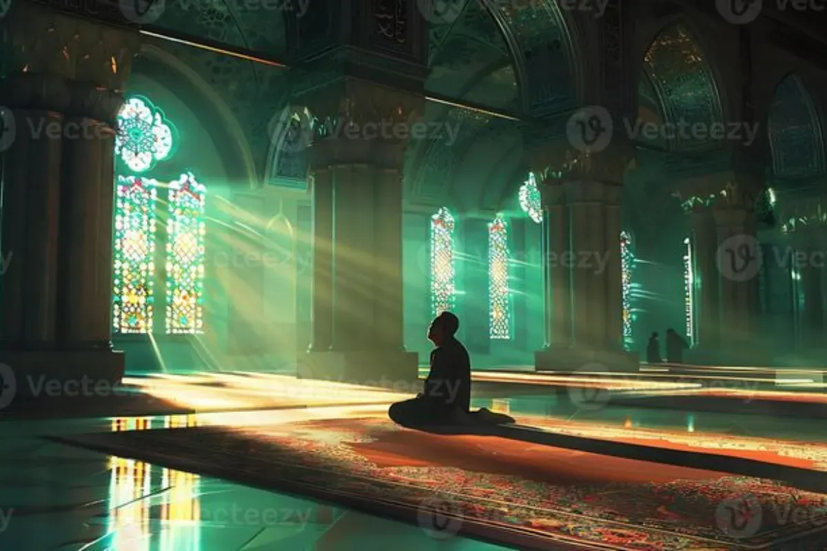 Ilustrasi - Ciri-ciri malam Lailatul Qadar. (Sumber: Pinterest/Vecteezy)