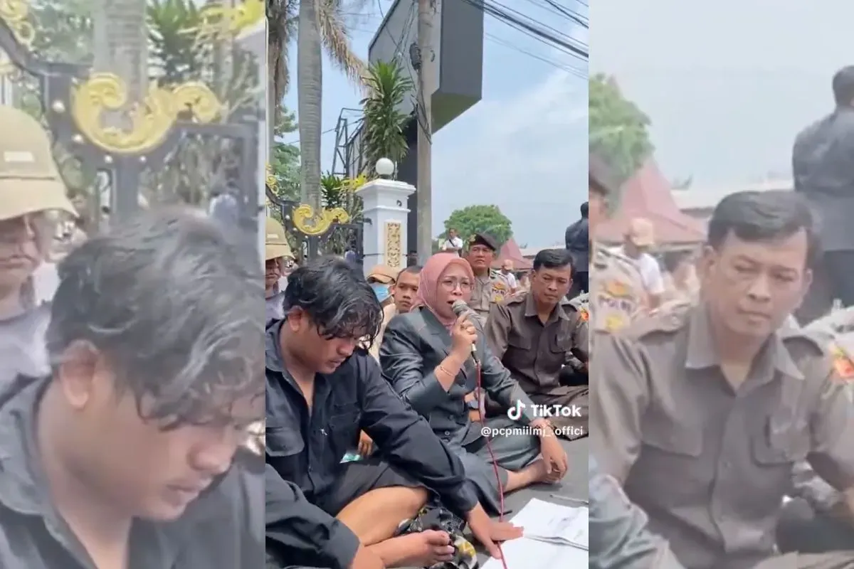 Perwakilan DPRD Lumajang menyatakan penolakan penetapan UU TNI, Senin, 24 Maret 2025. (Sumber: X/@BAXSXIA)