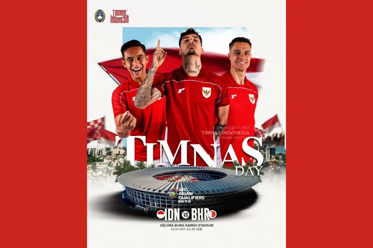Link live streaming Timnas Indonesia vs Bahrain di Kualifikasi Piala Dunia 2026 (Sumber: X/@TimnasIndonesia)