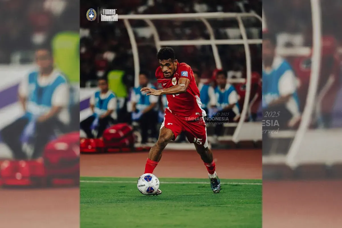 Ricky Kambuaya tampil efektif saat membela Timnas Indonesia lawan Bahrain pada Selasa, 25 Maret 2025. (Sumber: X/@TimnasIndonesia)