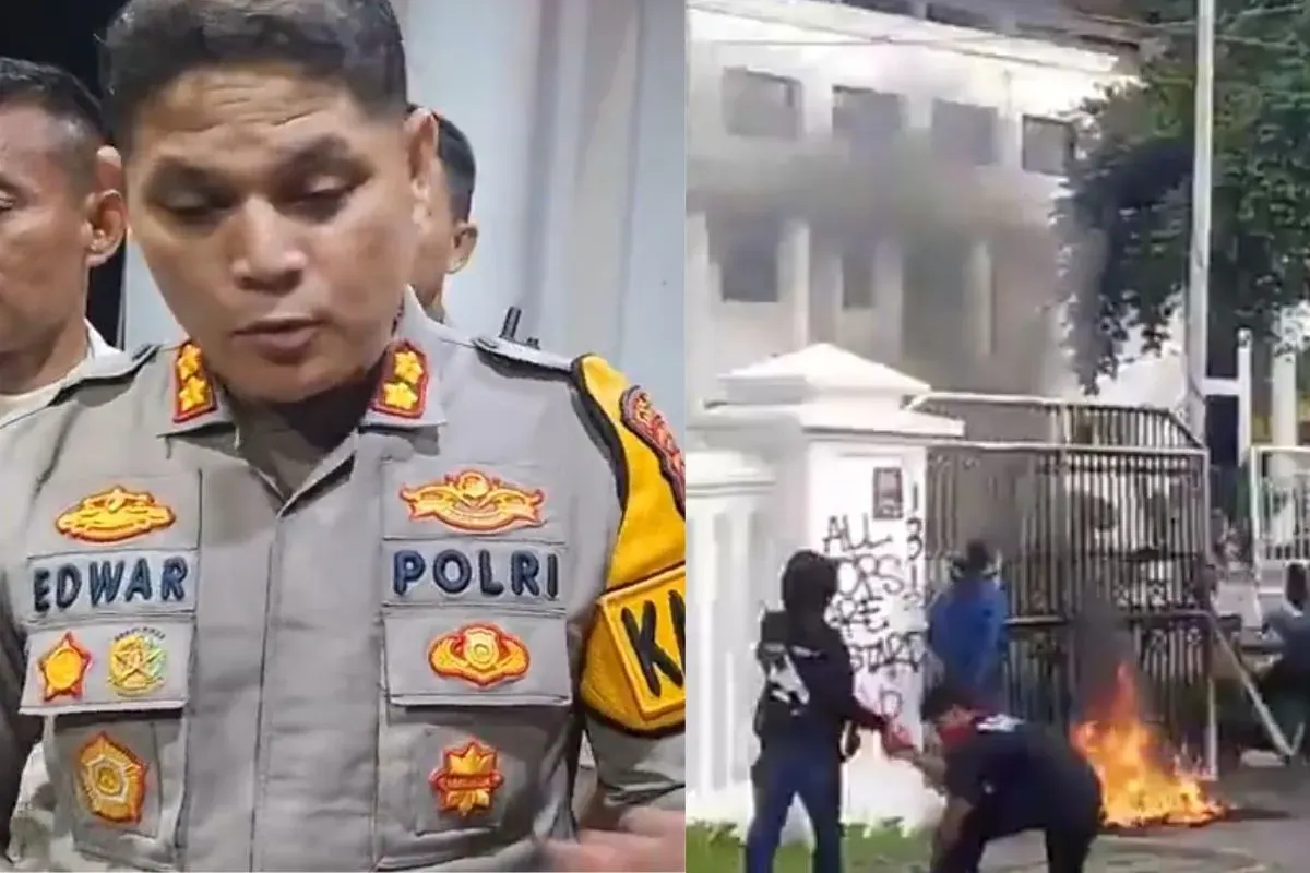 Kapolres Karawang Edwar Zulkarnain mengatakan, pendemo aksi tokak UU TNI di Karawang Bukan Mahasiswa (Sumber: X/ @MasBRO_back dan @ilhampid)
