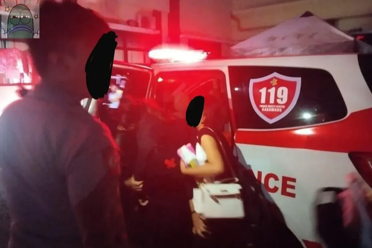 Seorang perempuan peserta masa unjuk rasa tolak UU TNI yang diduga diintimidasi aparat. (Sumber: X/@tanyarlfes)