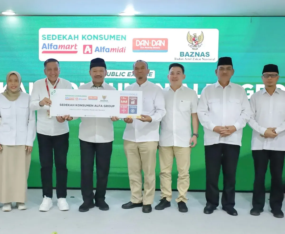 Public Expose Sedekah Konsumen Alfamidi yang diselenggarakan di Gedung BAZNAS RI, Selasa, 25 Maret 2025. (Sumber: Dok. BAZNAS RI)