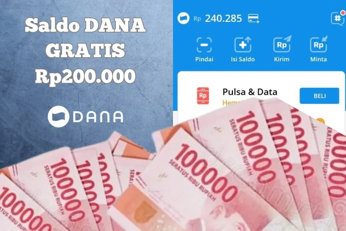 Cara klaim saldo gratis Rp200.000 lewat DANA Kaget. (Sumber: Poskota/Syania Nurul Lita Baikuni)