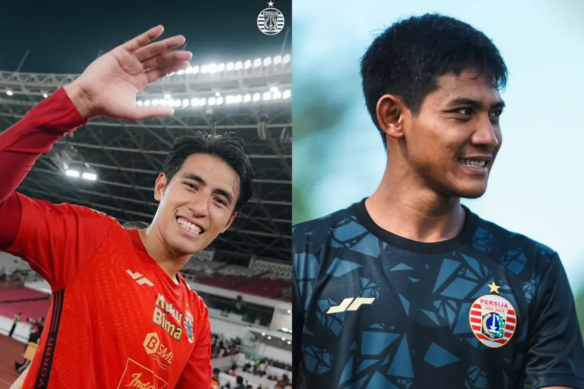Potret pemain Persija Jakarta, Hanif Sjahbandi (kiri) dan Firza Andika (kanan) yang dirumorkan dibidik Persib Bandung. (Sumber: X/Persija Jakarta)