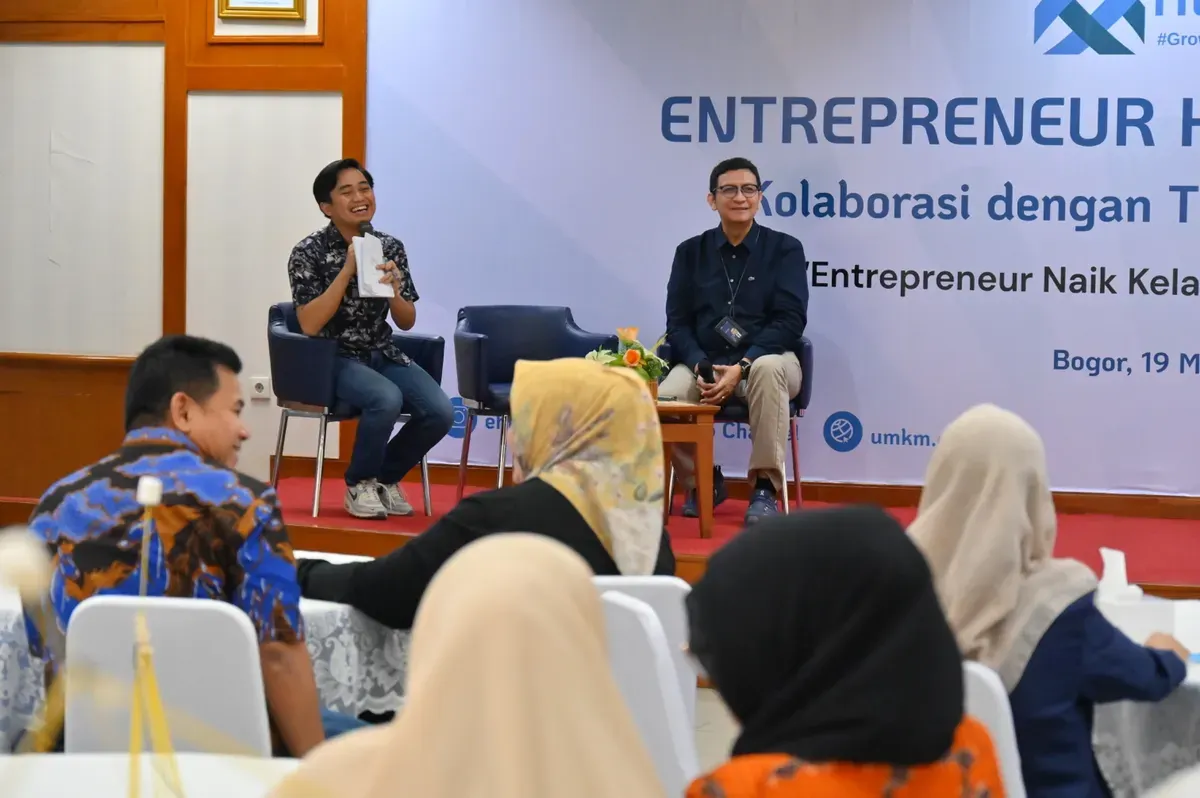 Executive Vice President Telkom Regional II Edie Kurniawan di acara Entrepreneur Hub kota Bogor yang diselenggarakan beberapa waktu lalu. (Sumber: Dok. Telkom)