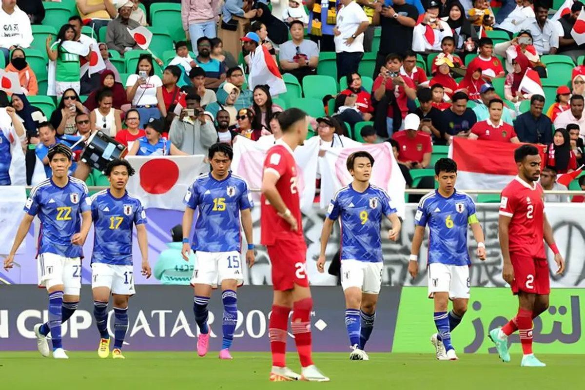 Timnas Indonesia vs Jepang di Kualifikasi Piala Dunia 2026. (Sumber: Pinterest)