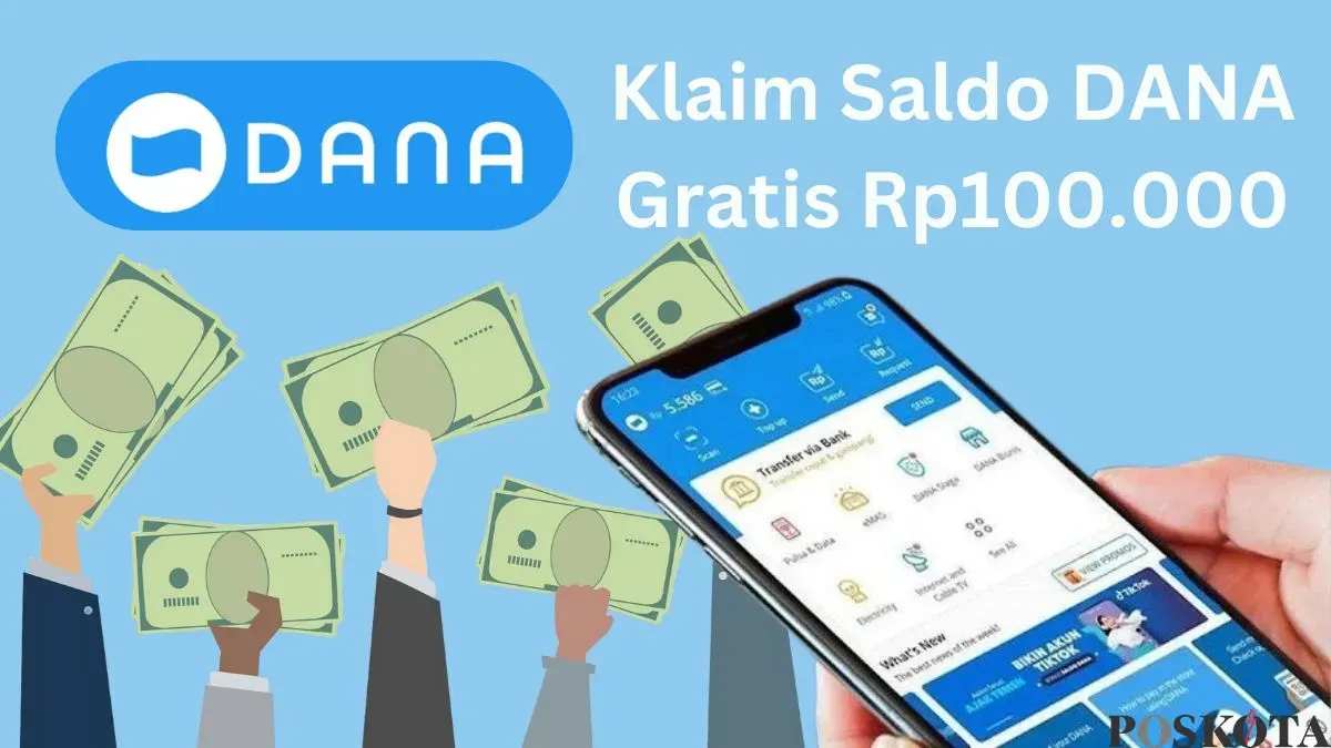 Ilustrasi cara klaim saldo DANA Gratis. (Sumber: Poskota/Faiz)