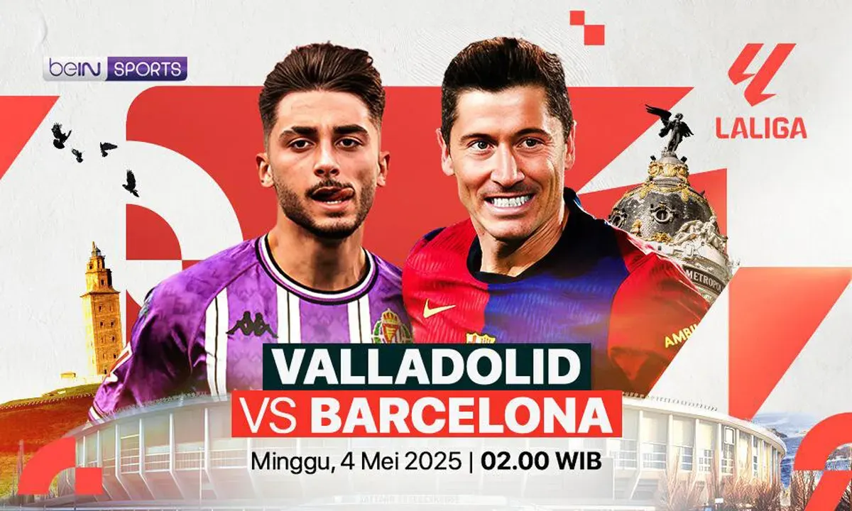 Link live streaming Real Valladolid vs Barcelona. (Sumber: Vidio)
