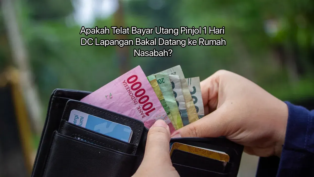 Telat bayar utang pinjolnya 1 hari DC lapangan datang ke rumah nasabah? . (Canva)