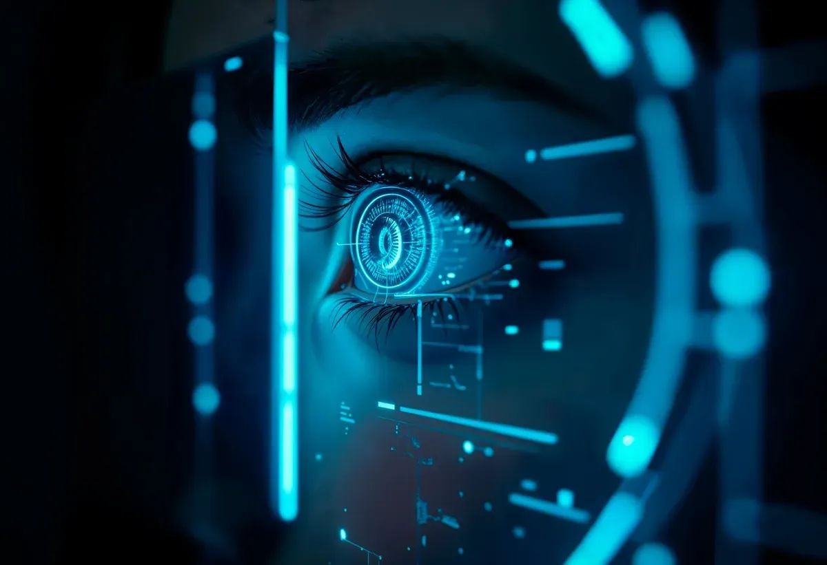 Ilustrasi pemindaian retina. (Sumber: Freepik)