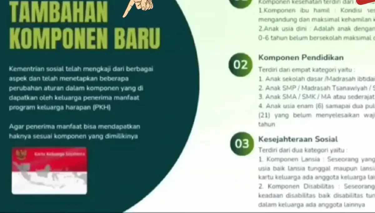 Komponen baru di bansos PKH. (Sumber: YouTube/Naura Vlog)