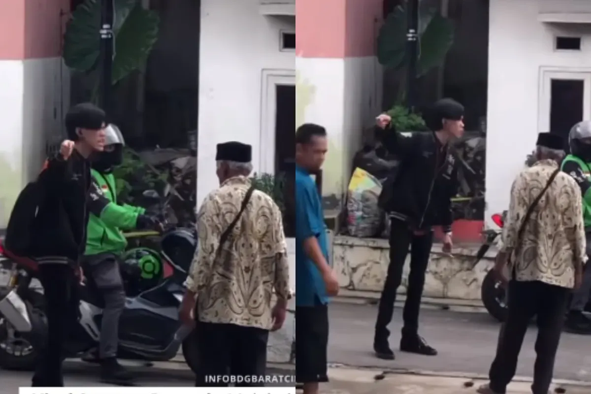 Seorang pemuda nekat membakar karpet masjid dan menusuk warga di Bandung. (Sumber: Tangkap Layar Instagram/@infobdgbaratcimahi)