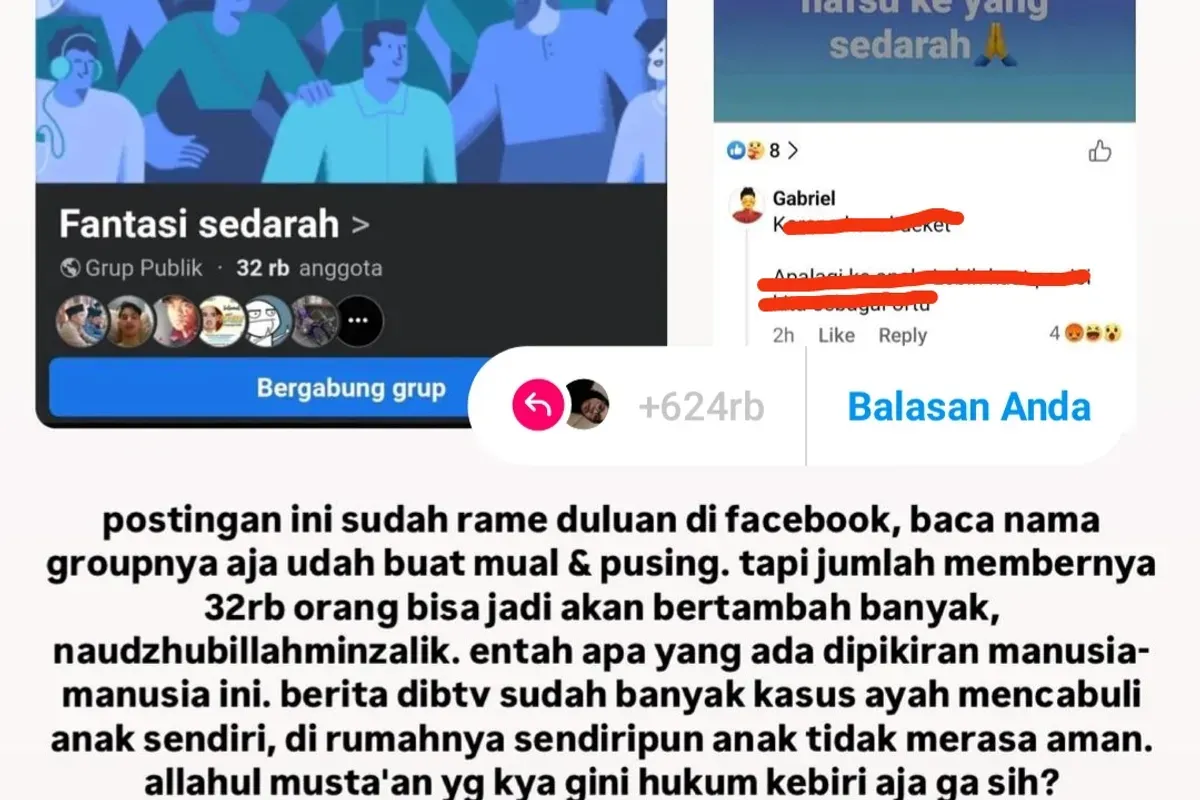 Muncul tagar #saveanakindonesia di tengah gegernya kasus grup Facebook Fantasi Sedarah. (Sumber: Instagram/dianfajarwati15)