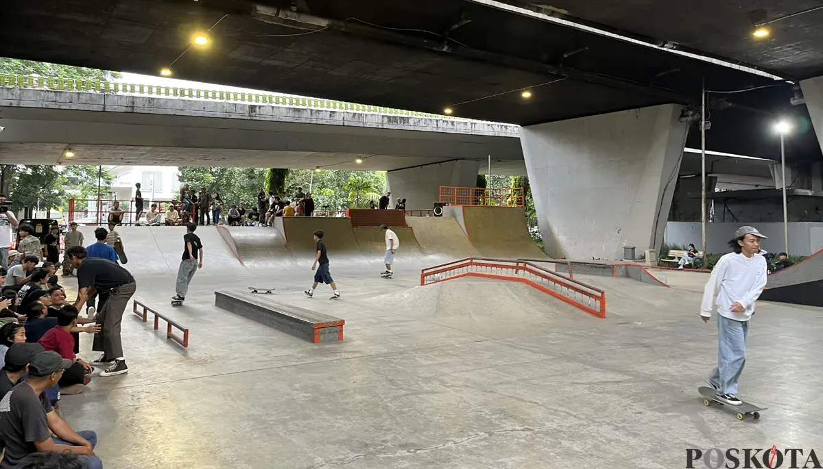 Ilustrasi skate park di Jakarta. (Sumber: POSKOTA | Foto: Pandi Ramedhan)
