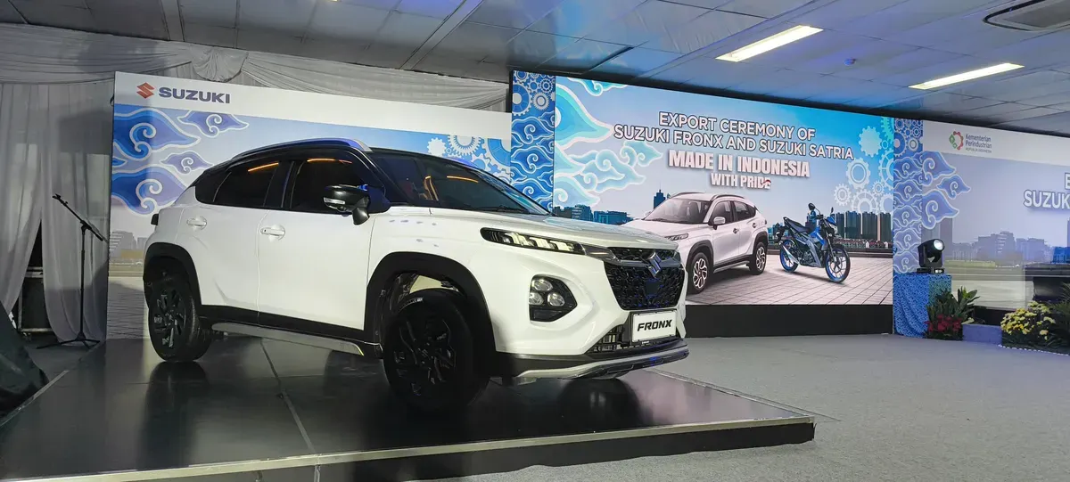 Suzuki Indonesia resmi memulai ekspor perdana Fronx dan Satria dari pabrik Cikarang. (Sumber: Dok Suzuki Indonesia)