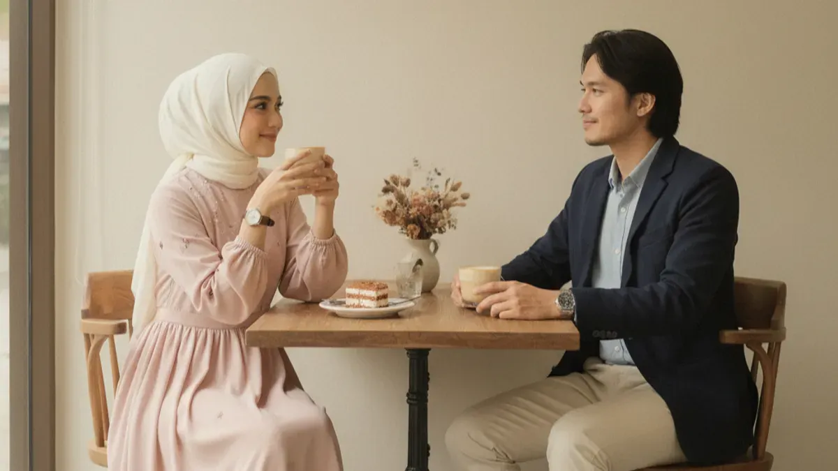 Hasil edit foto pasangan romantis pakai prompt Gemini AI. (Sumber: Gemini AI)