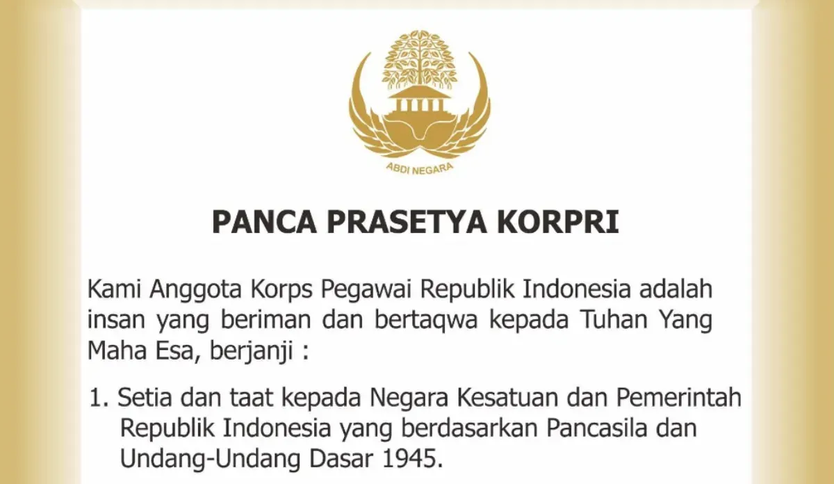Makna dan Peran Panca Prasetya KORPRI sebagai Pedoman Etika ASN (Sumber: Dok/korpri.jogjakota.go.id)