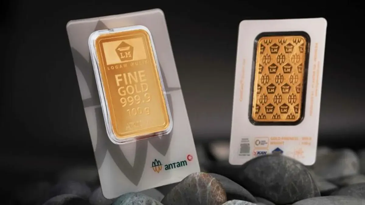 Harga emas batangan produksi PT Aneka Tambang Tbk (Antam) kembali menunjukkan penguatan pada perdagangan hari ini, Rabu, 6 Mei 2026. (Sumber: Dok/Logam Mulia Antam)
